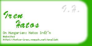 iren hatos business card